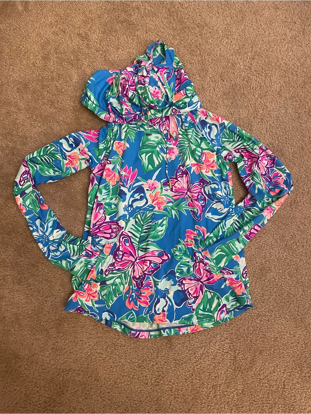 Lilly Pulitzer built in mask shirt